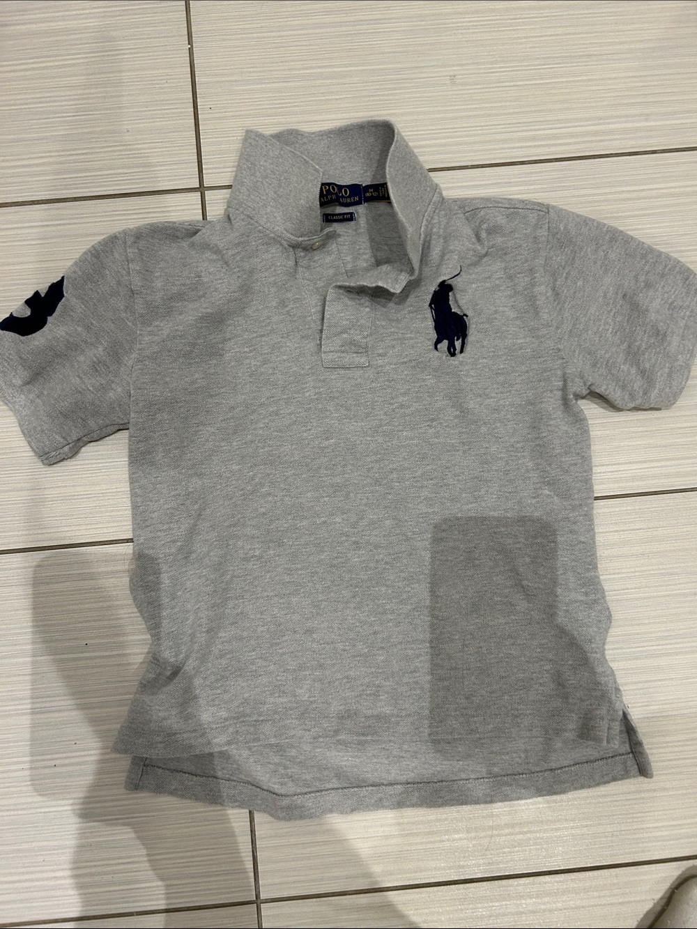 Polo by Ralph Lauren Light Gray Polo with Navy Pony